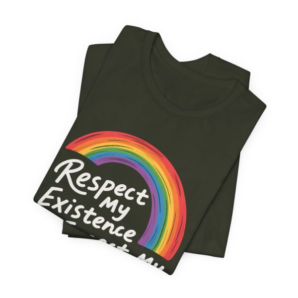 Respect My Existence Or Expect My Resistance - Bold Rainbow Pride Statement Tee
