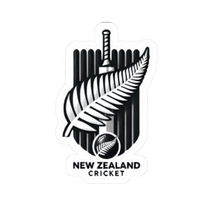 New Zealand Cricket Kiss-Cut Stickers for Sports Fans | Laptop & Water Bottle Décor