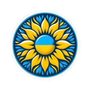 Vibrant Ukrainian Sunflower Kiss-Cut Stickers | Perfect for Laptops & Water Bottles