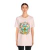 Let It Bee Floral Design - Nature-Inspired Bee and Flowers Art Unisex Jersey Short Sleeve Tee
