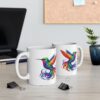 Colorful Hummingbird Ceramic Mug, Perfect for Gifts, Morning Coffee, Tea Lover, Birdwatchers, Artistic Design