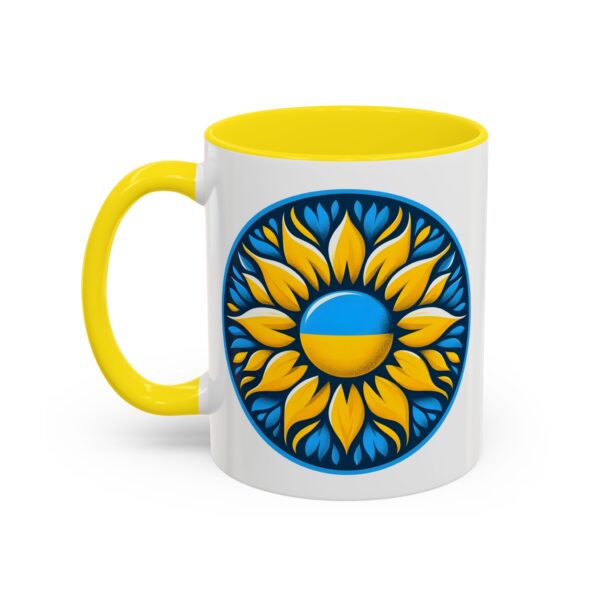 Coffee Mug, Ukraine Flag Sunflower Design, Patriotic Tea Cup, Floral Ceramic Gift, Ukrainian Pride Drinkware, 11oz, 15oz