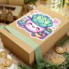 Cute Succulent Kiss-Cut Stickers for Plant Lovers - Perfect for Laptops, Journals, and Gifts