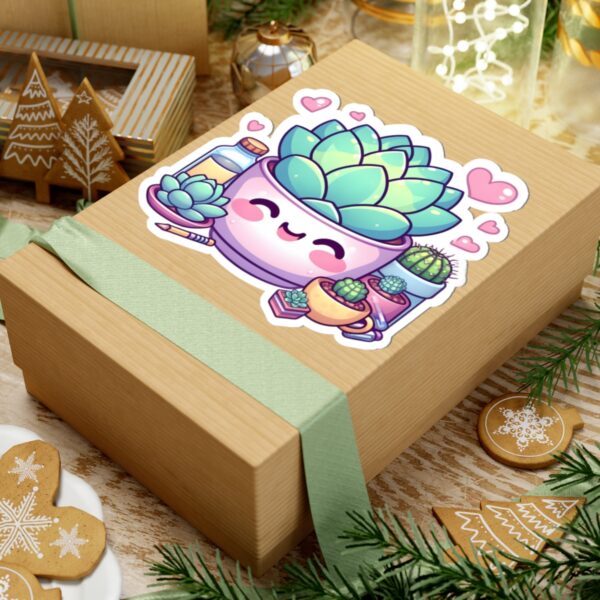 Cute Succulent Kiss-Cut Stickers for Plant Lovers - Perfect for Laptops, Journals, and Gifts