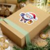 Cheerful Santa Kiss-Cut Stickers for Holiday Cheer