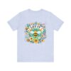 Let It Bee Floral Design - Nature-Inspired Bee and Flowers Art Unisex Jersey Short Sleeve Tee