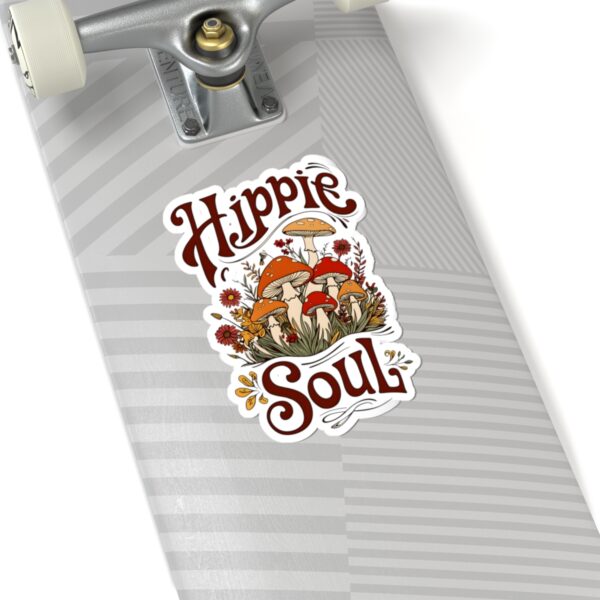 Hippie Soul Mushrooms Sticker – Trippy Boho Psychedelic Vinyl Decal for Laptops, Water Bottles & More