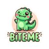Cute Dinosaur 'Bite Me' Kiss-Cut Stickers