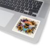 Bee-Inspired Kiss-Cut Stickers - Floral Design for Nature Lovers