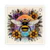 Bee-Inspired Kiss-Cut Stickers - Floral Design for Nature Lovers