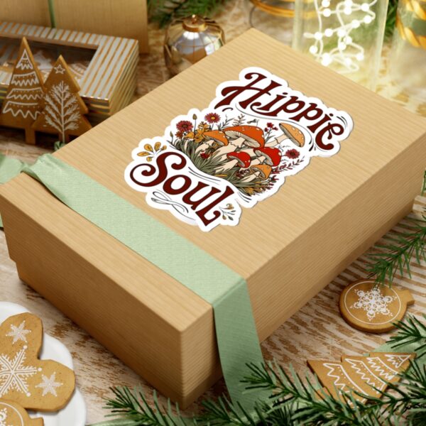 Hippie Soul Mushrooms Sticker – Trippy Boho Psychedelic Vinyl Decal for Laptops, Water Bottles & More