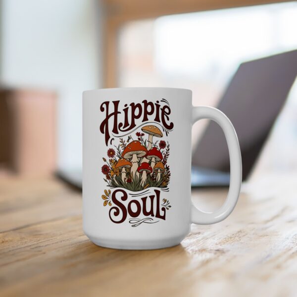 Hippie Soul Mushrooms: Psychedelic Boho Nature Ceramic Mug, (11oz, 15oz)