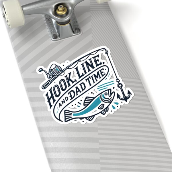 Hook Line Dad Time Stickers - Perfect for Fishing Lovers & Dads
