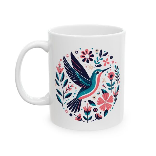 Hummingbird Floral Ceramic Mug - Perfect for Nature Lovers, Tea/Coffee Lovers, Home Décor, Mother's Day, Birthday