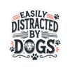 Easily Distracted by Dogs Stickers - Fun Pet Lover Decals