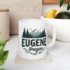 Eugene Oregon: College Town Vibes, Outdoor Adventure Nature Ceramic Mug, (11oz, 15oz)