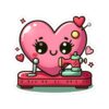 Cute Heart Sewing Machine Kiss-Cut Stickers for Crafters, Gifts & Decor