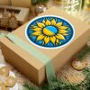 Vibrant Ukrainian Sunflower Kiss-Cut Stickers | Perfect for Laptops & Water Bottles