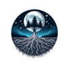 Mystic Tree Moon Kiss-Cut Stickers - Nature-Inspired Vinyl Decals for Laptops & Decor