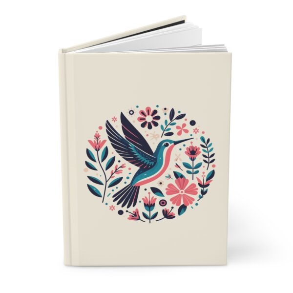 Floral Hummingbird Journal - Inspirational Notebook, Gift for Writers, Nature Lovers, Flower Design Diary, Guided Journaling