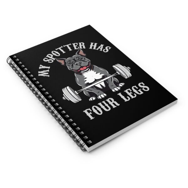 Gym Dog My Spotter Has Four Legs Pitbull Notebook – A Fun Workout Companion