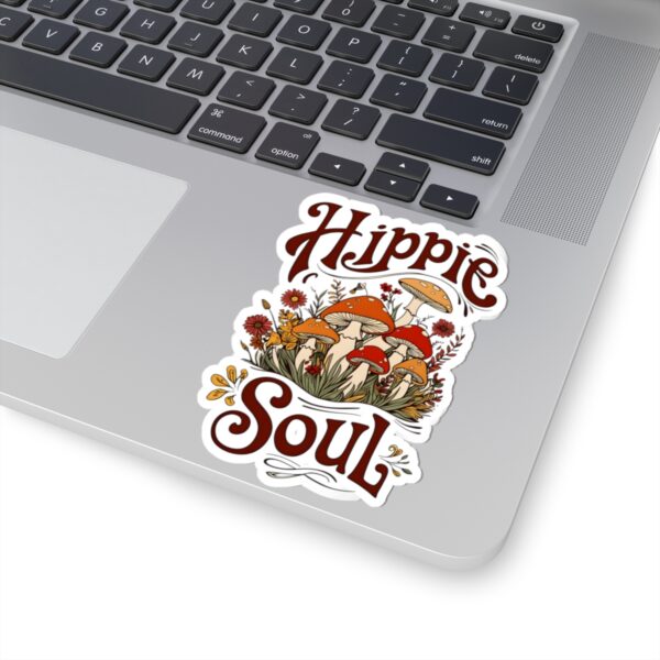 Hippie Soul Mushrooms Sticker – Trippy Boho Psychedelic Vinyl Decal for Laptops, Water Bottles & More