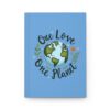 One Love One Planet Earth Hardcover Journal – Peaceful Eco Design with Flowers | Nature, Unity & Environmental Awareness Art
