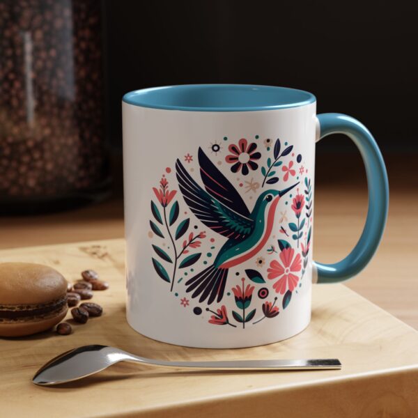 Vibrant Floral Hummingbird Coffee Mug | Perfect for Nature Lovers, Floral Decor, Tea Mug, Spring Celebrations