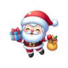Cheerful Santa Kiss-Cut Stickers for Holiday Cheer