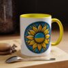 Coffee Mug, Ukraine Flag Sunflower Design, Patriotic Tea Cup, Floral Ceramic Gift, Ukrainian Pride Drinkware, 11oz, 15oz