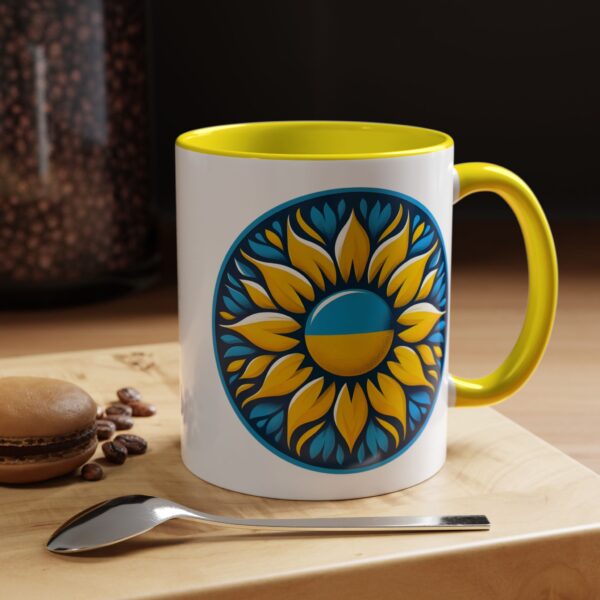 Coffee Mug, Ukraine Flag Sunflower Design, Patriotic Tea Cup, Floral Ceramic Gift, Ukrainian Pride Drinkware, 11oz, 15oz