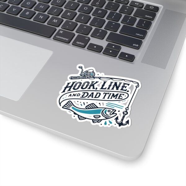 Hook Line Dad Time Stickers - Perfect for Fishing Lovers & Dads