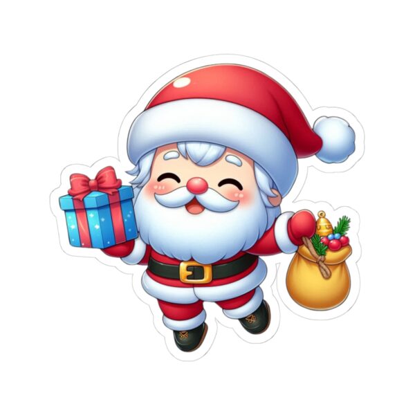 Cheerful Santa Kiss-Cut Stickers for Holiday Cheer