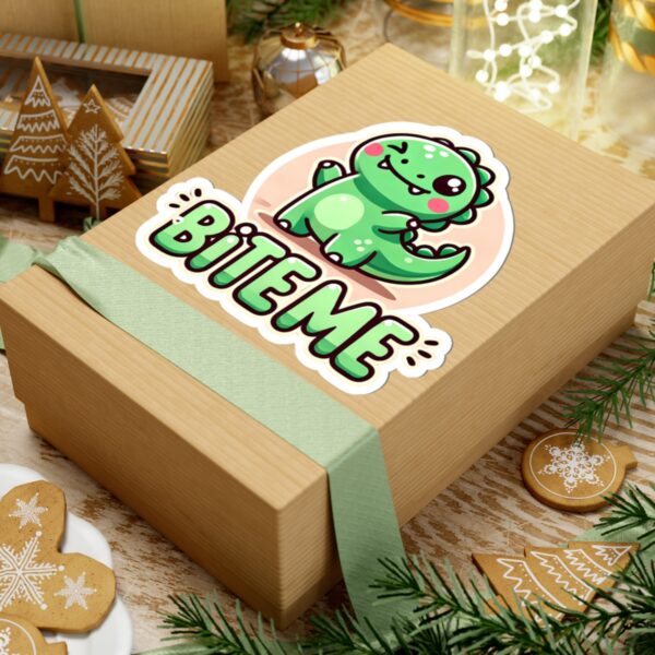 Cute Dinosaur 'Bite Me' Kiss-Cut Stickers