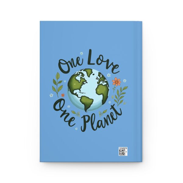 One Love One Planet Earth Hardcover Journal – Peaceful Eco Design with Flowers | Nature, Unity & Environmental Awareness Art