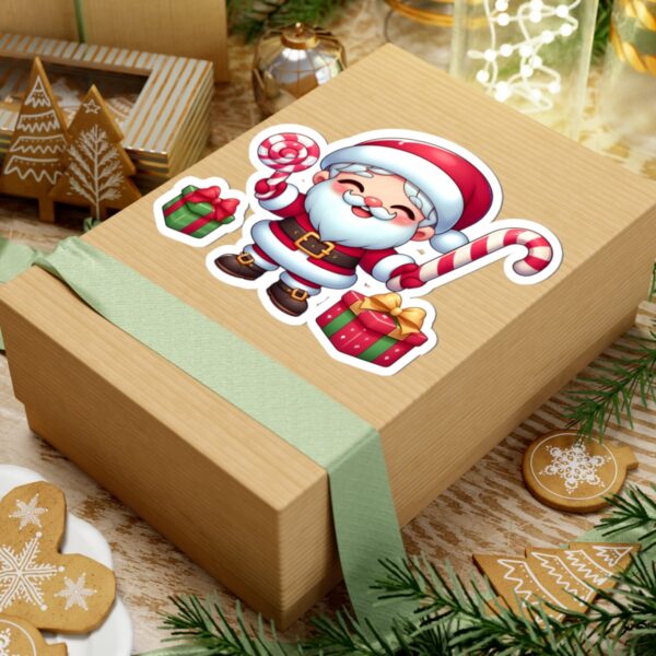 Cute Santa Claus Kiss-Cut Stickers for Holiday Cheer