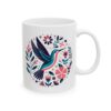 Hummingbird Floral Ceramic Mug - Perfect for Nature Lovers, Tea/Coffee Lovers, Home Décor, Mother's Day, Birthday
