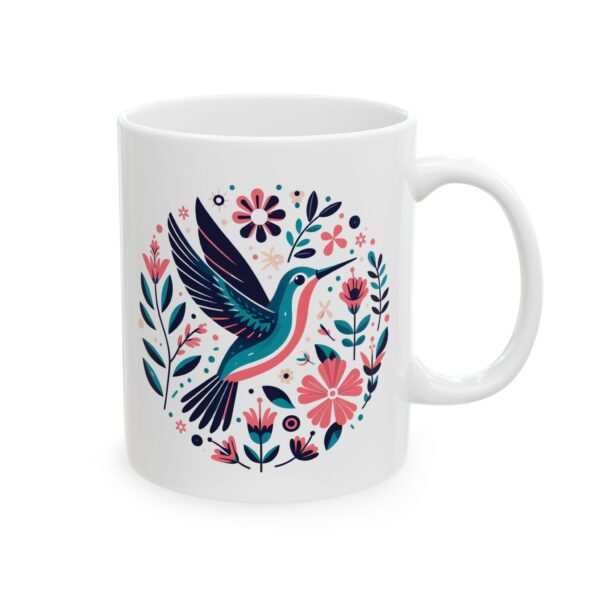 Hummingbird Floral Ceramic Mug - Perfect for Nature Lovers, Tea/Coffee Lovers, Home Décor, Mother's Day, Birthday